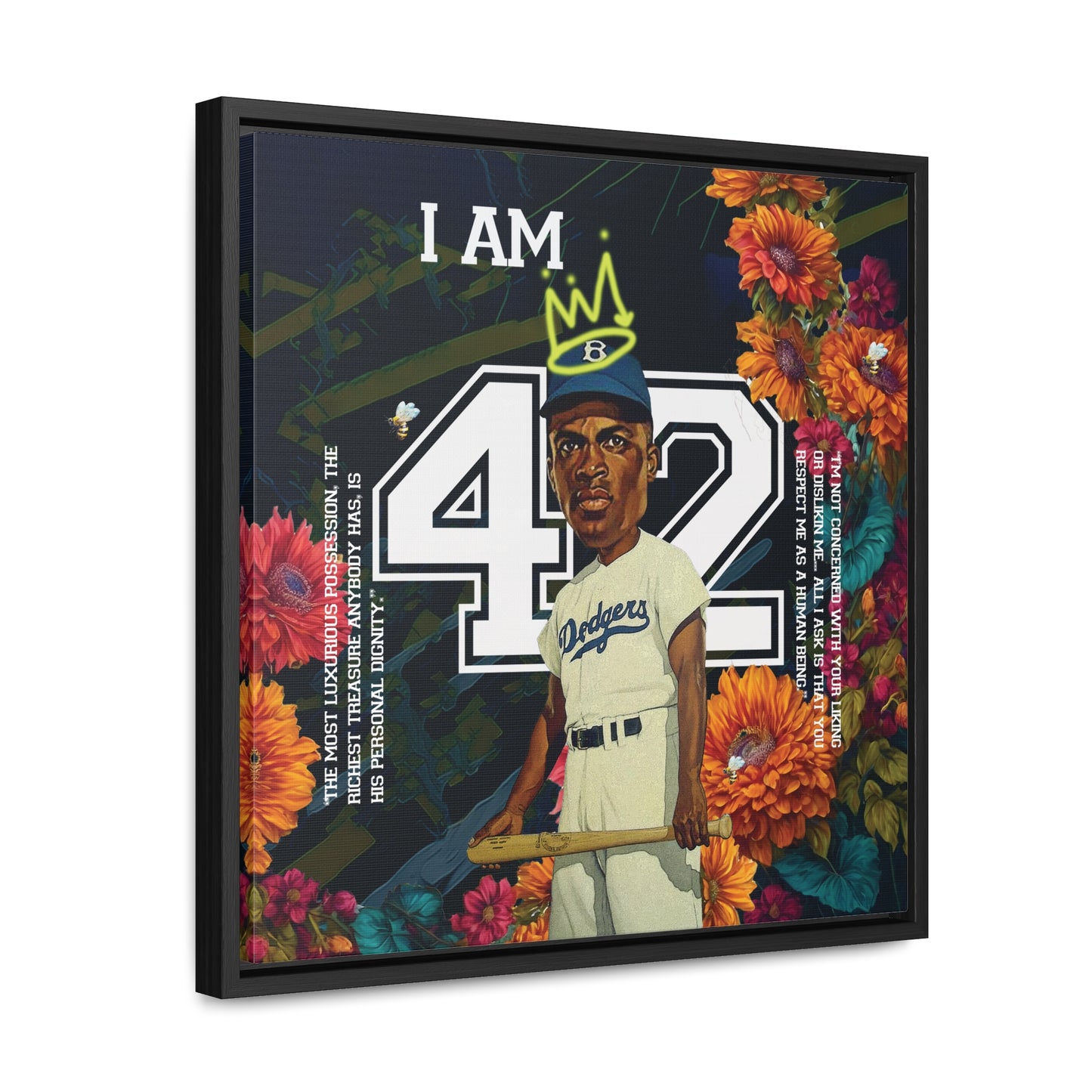 'I AM 42' Framed Canvas Wrap