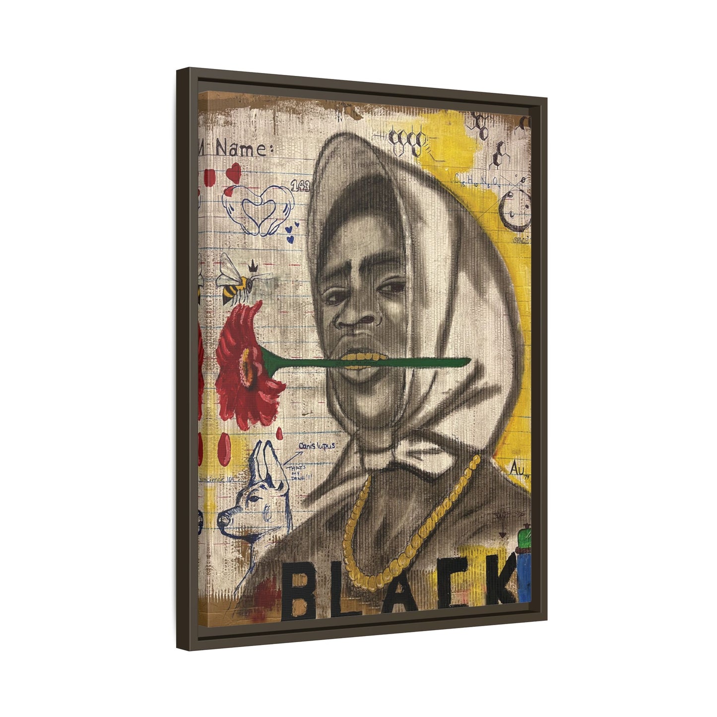 Gold In My Mouth -Framed Matte Canvas Art
