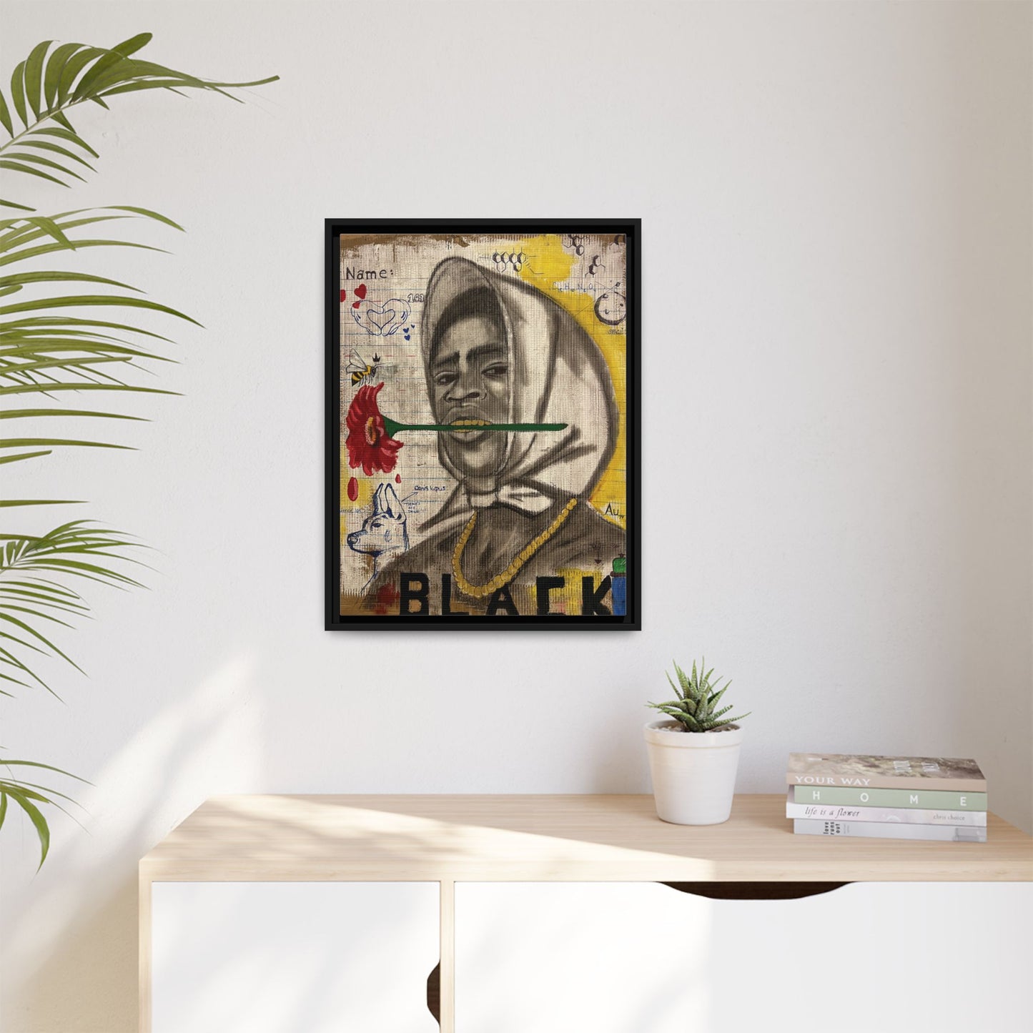 Gold In My Mouth -Framed Matte Canvas Art