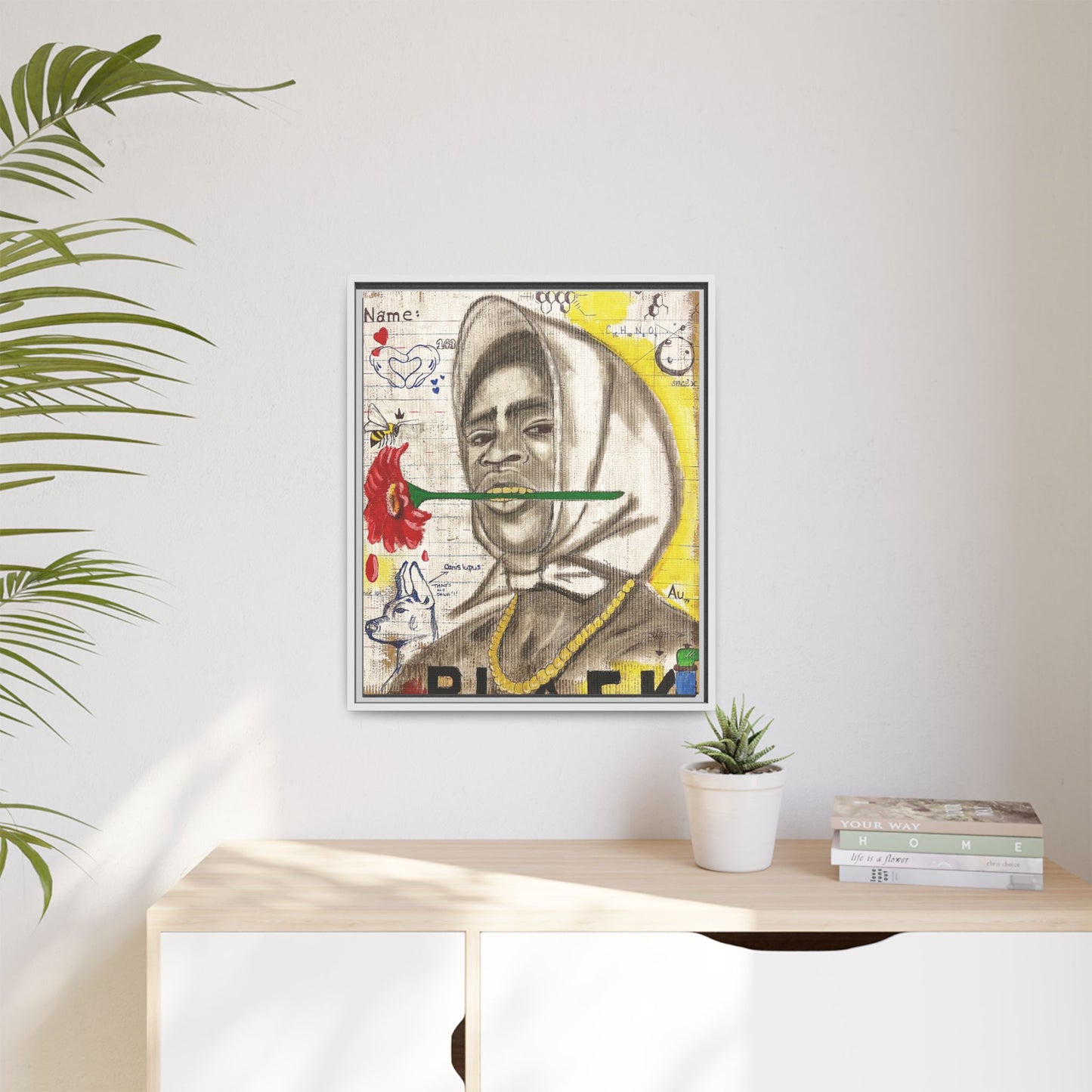 Gold In My Mouth -Framed Matte Canvas Art