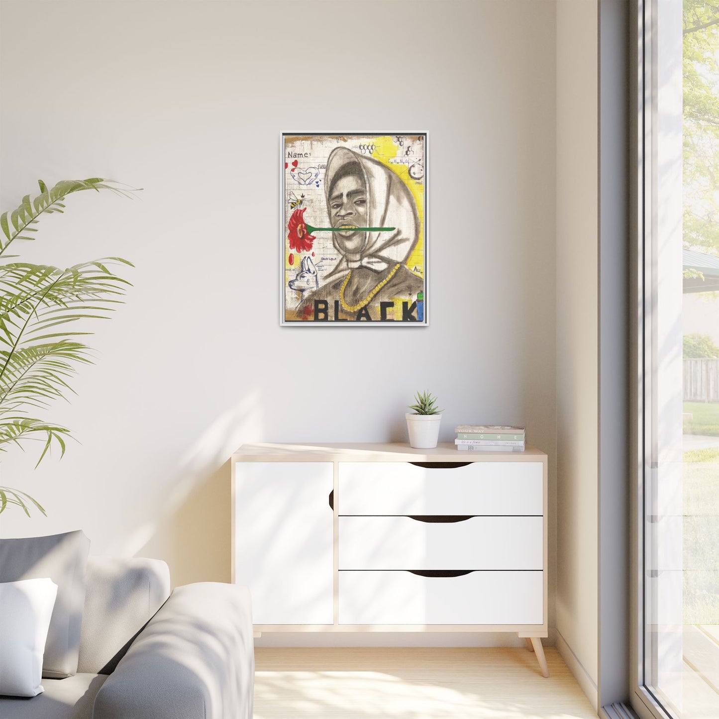 Gold In My Mouth -Framed Matte Canvas Art