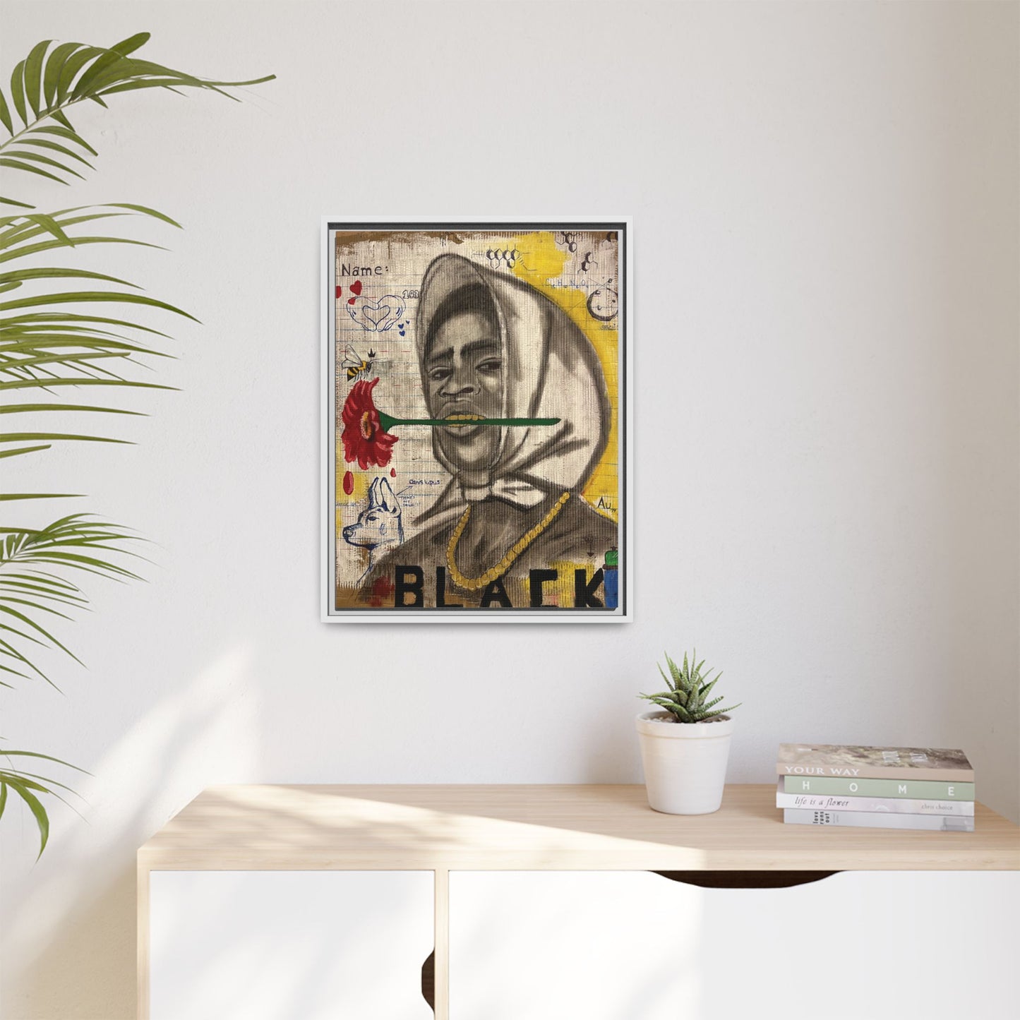 Gold In My Mouth -Framed Matte Canvas Art