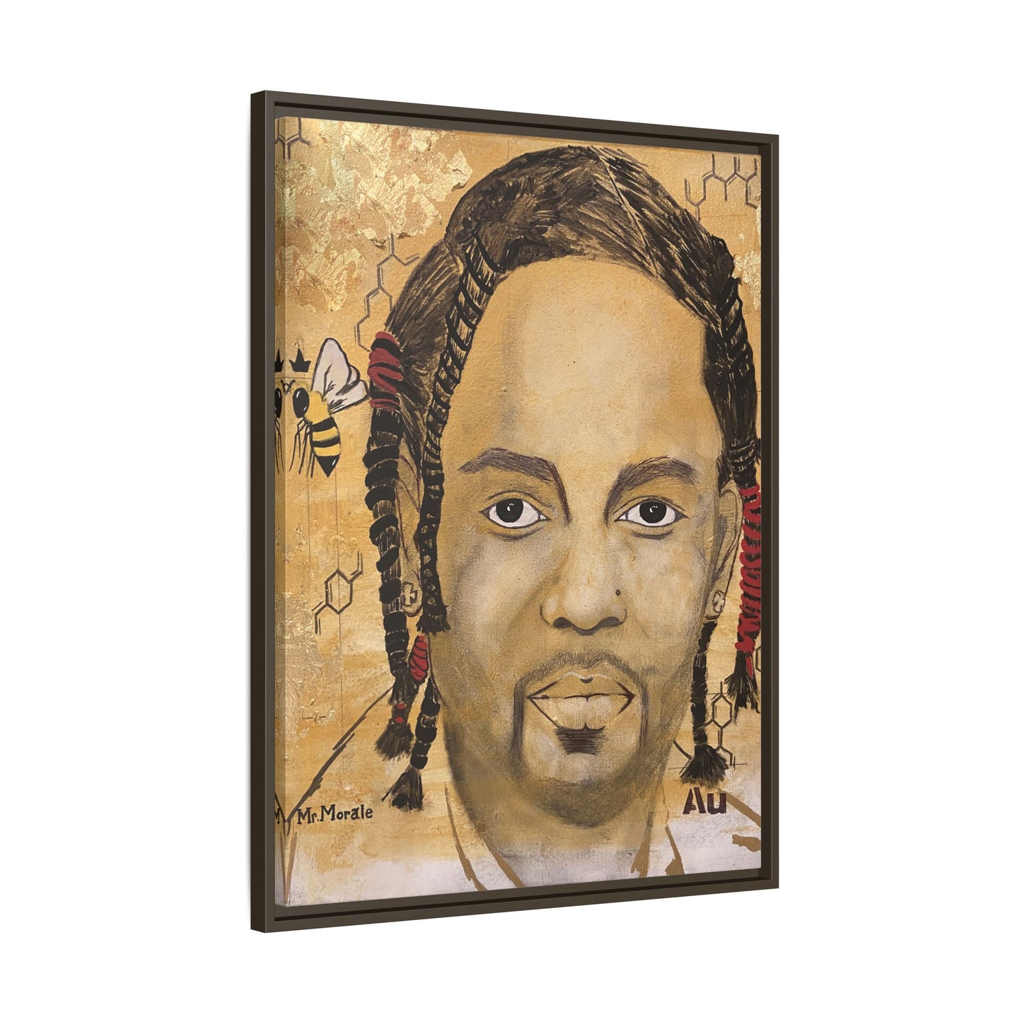 Mr. Morale- Gold "Au" Series Framed Matte Canvas Art