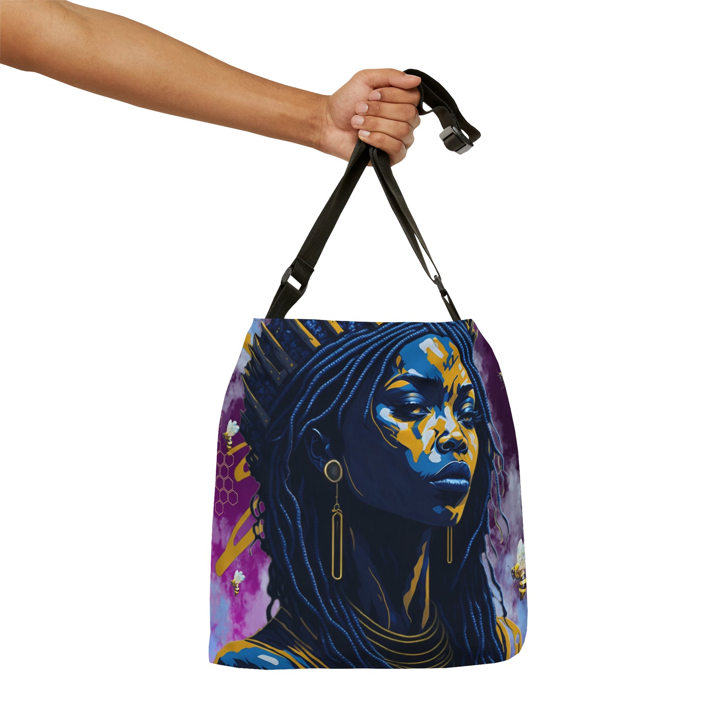 New Type Violet Adjustable Tote Bag (AOP)