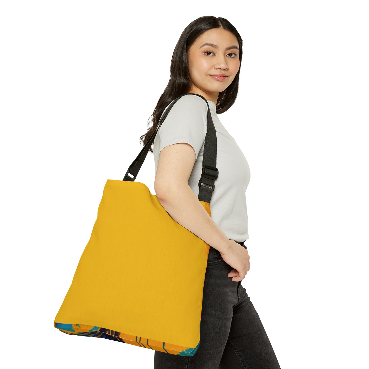 New Type Yellow Adjustable Tote Bag (AOP)