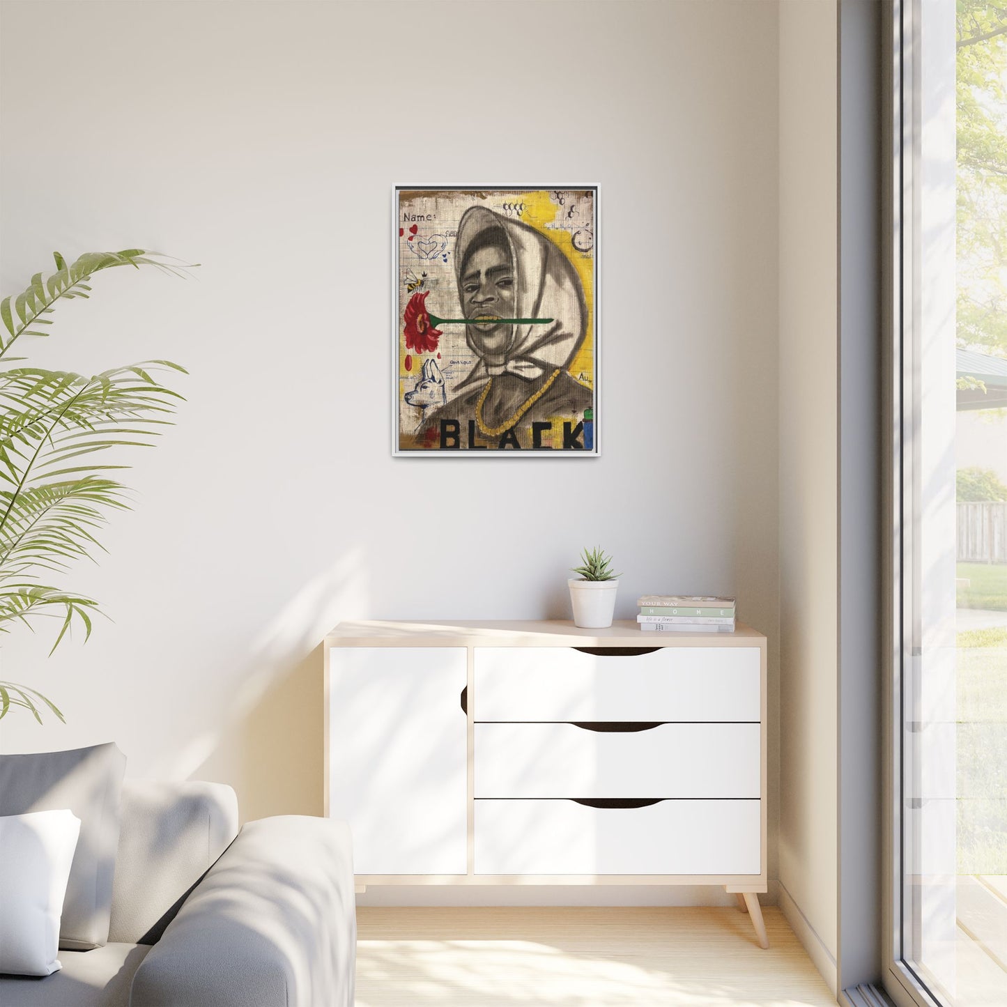 Gold In My Mouth -Framed Matte Canvas Art