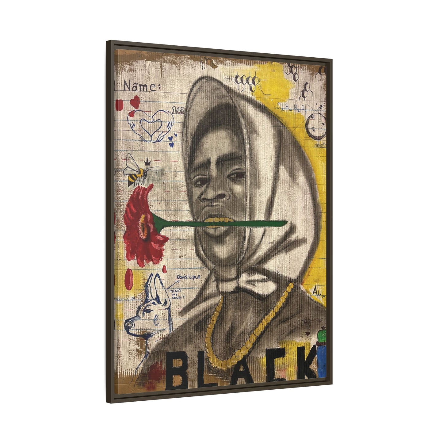 Gold In My Mouth -Framed Matte Canvas Art