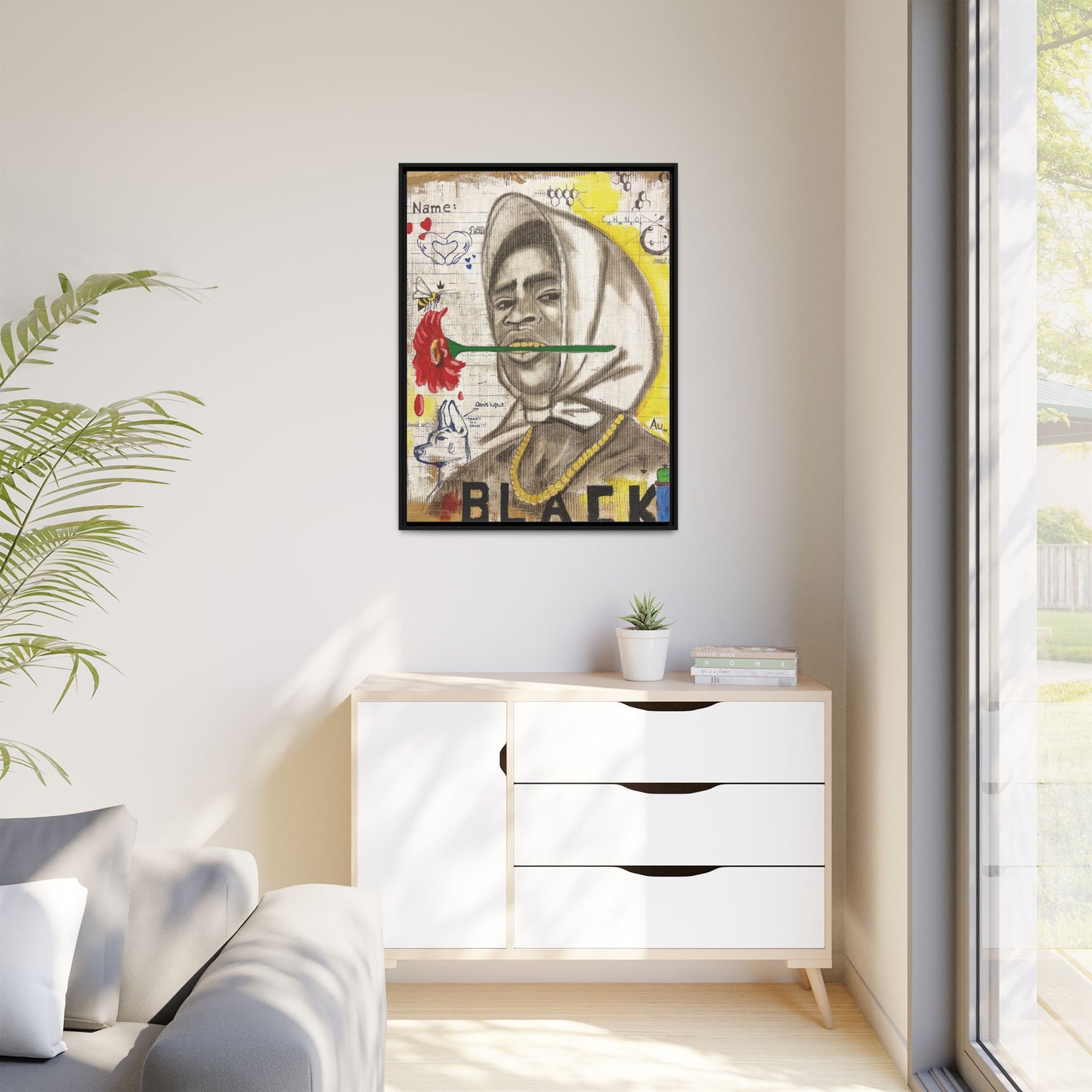 Gold In My Mouth -Framed Matte Canvas Art