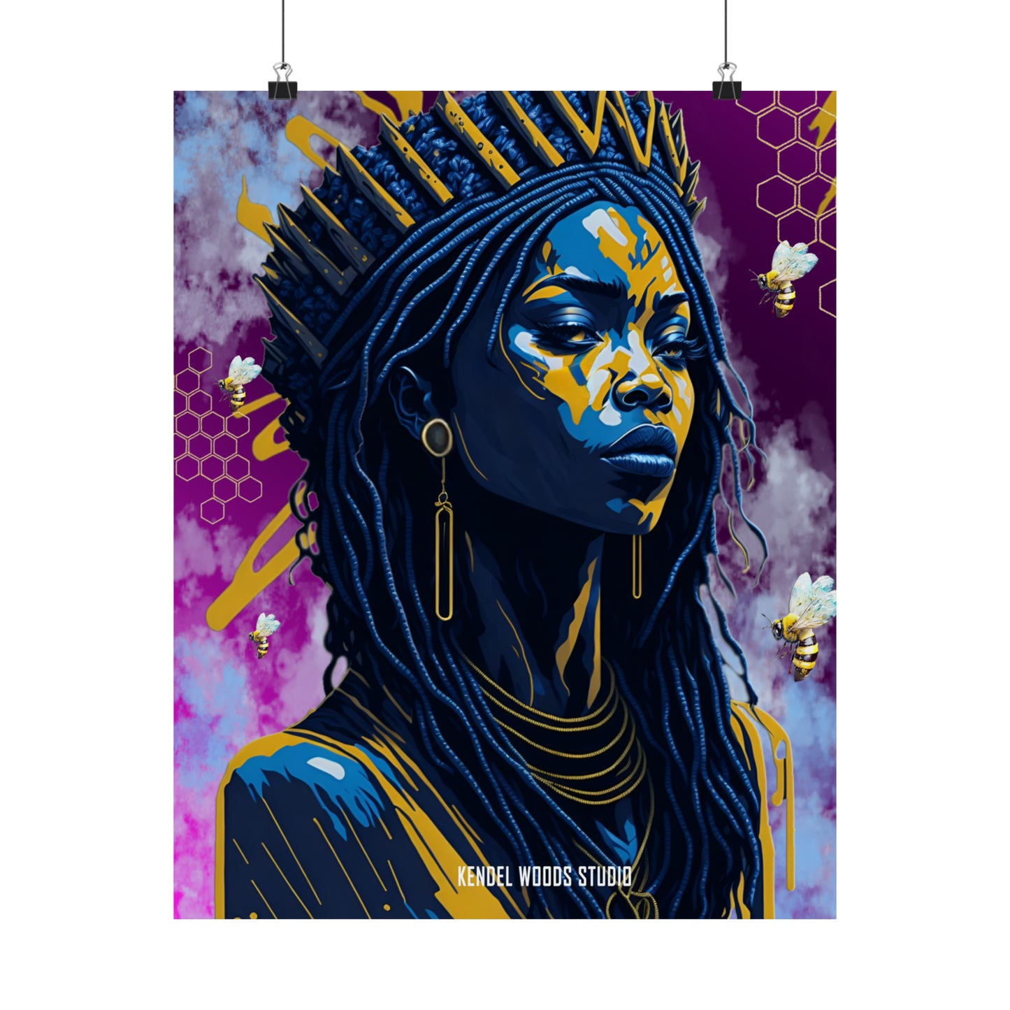 New Type Violet Matte Vertical Posters