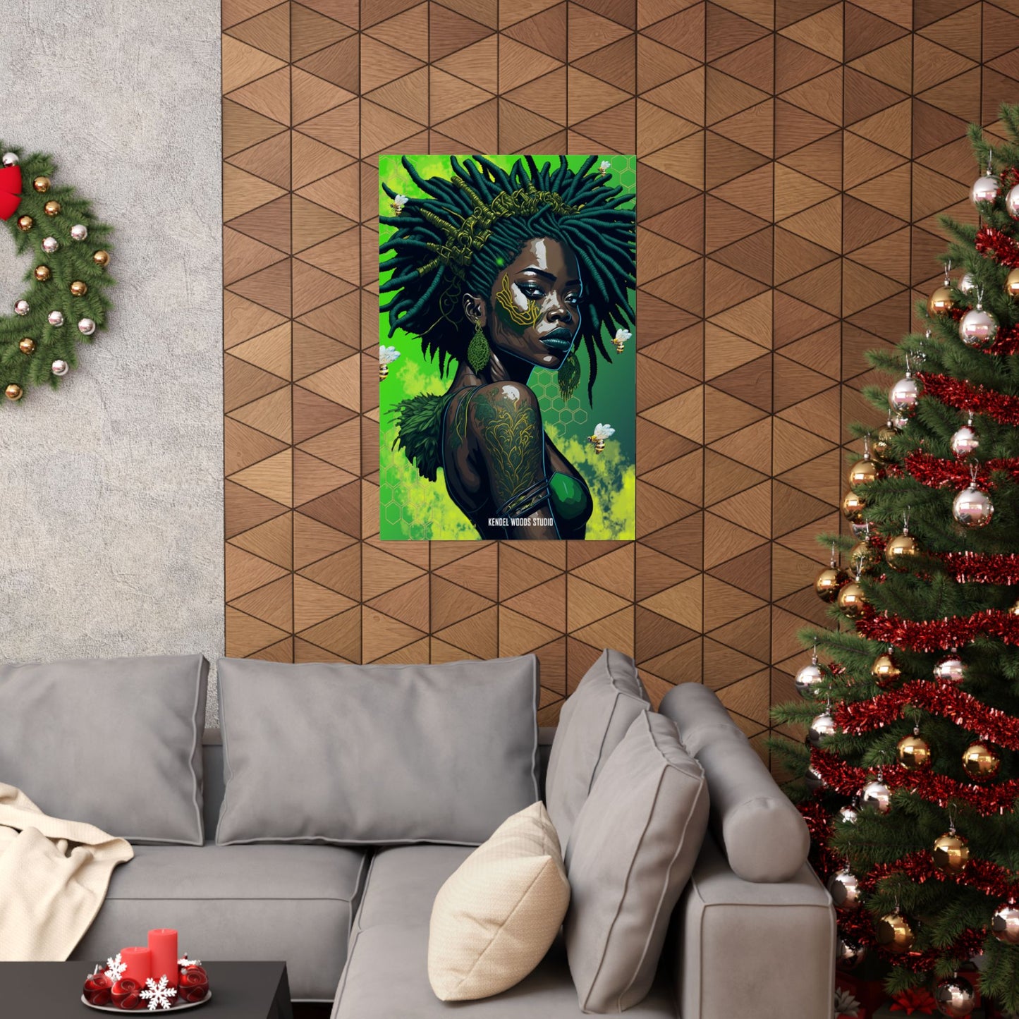 New Type Green Matte Vertical Posters