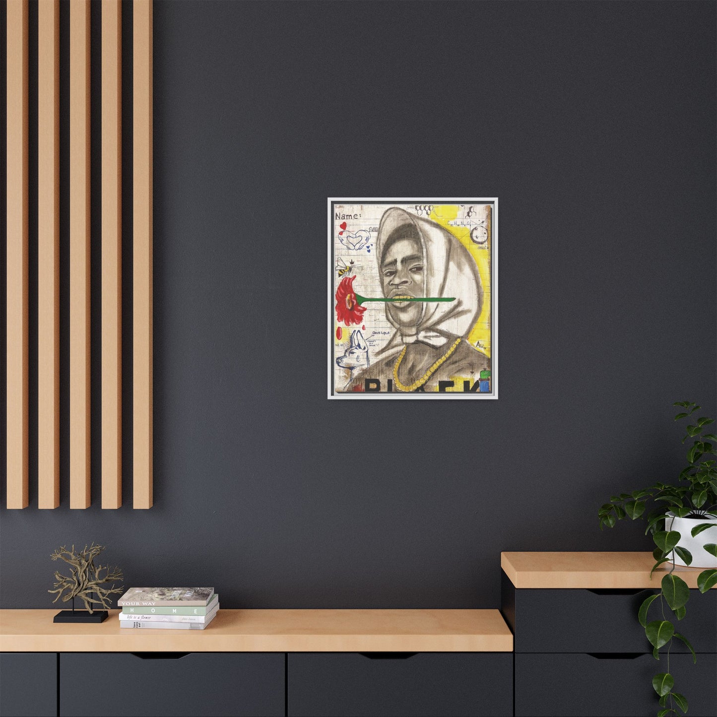 Gold In My Mouth -Framed Matte Canvas Art