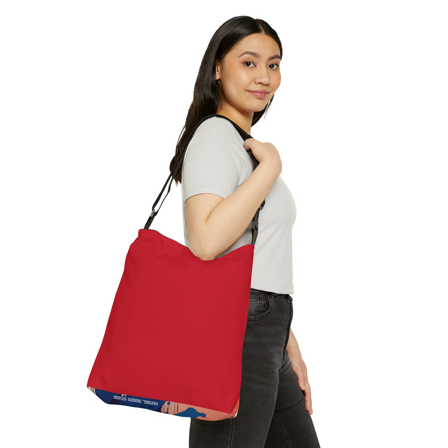 New Type Red Adjustable Tote Bag (AOP)