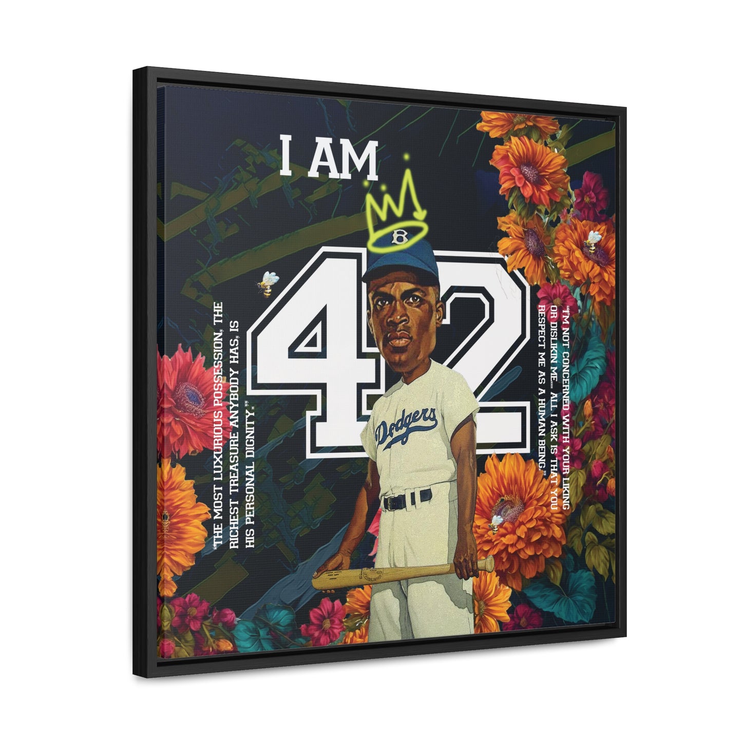 'I AM 42' Framed Canvas Wrap