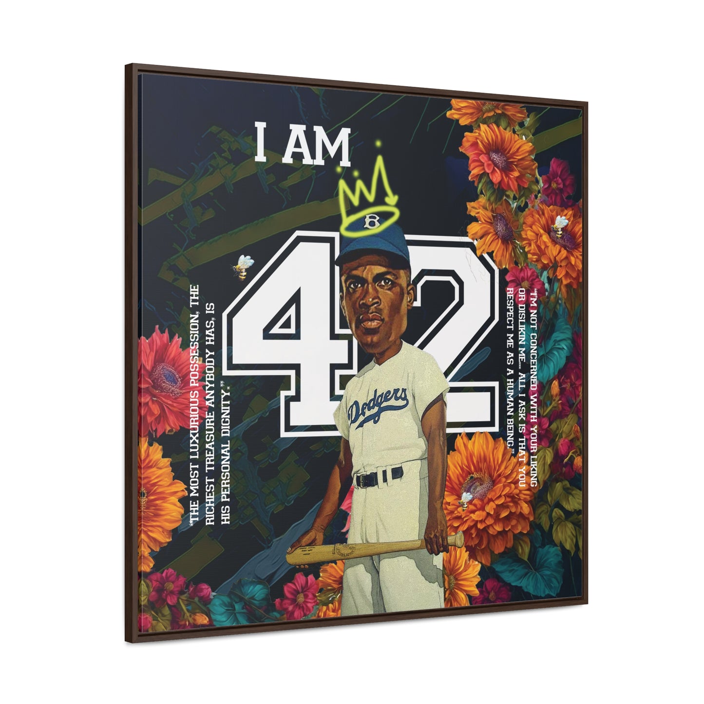 'I AM 42' Framed Canvas Wrap