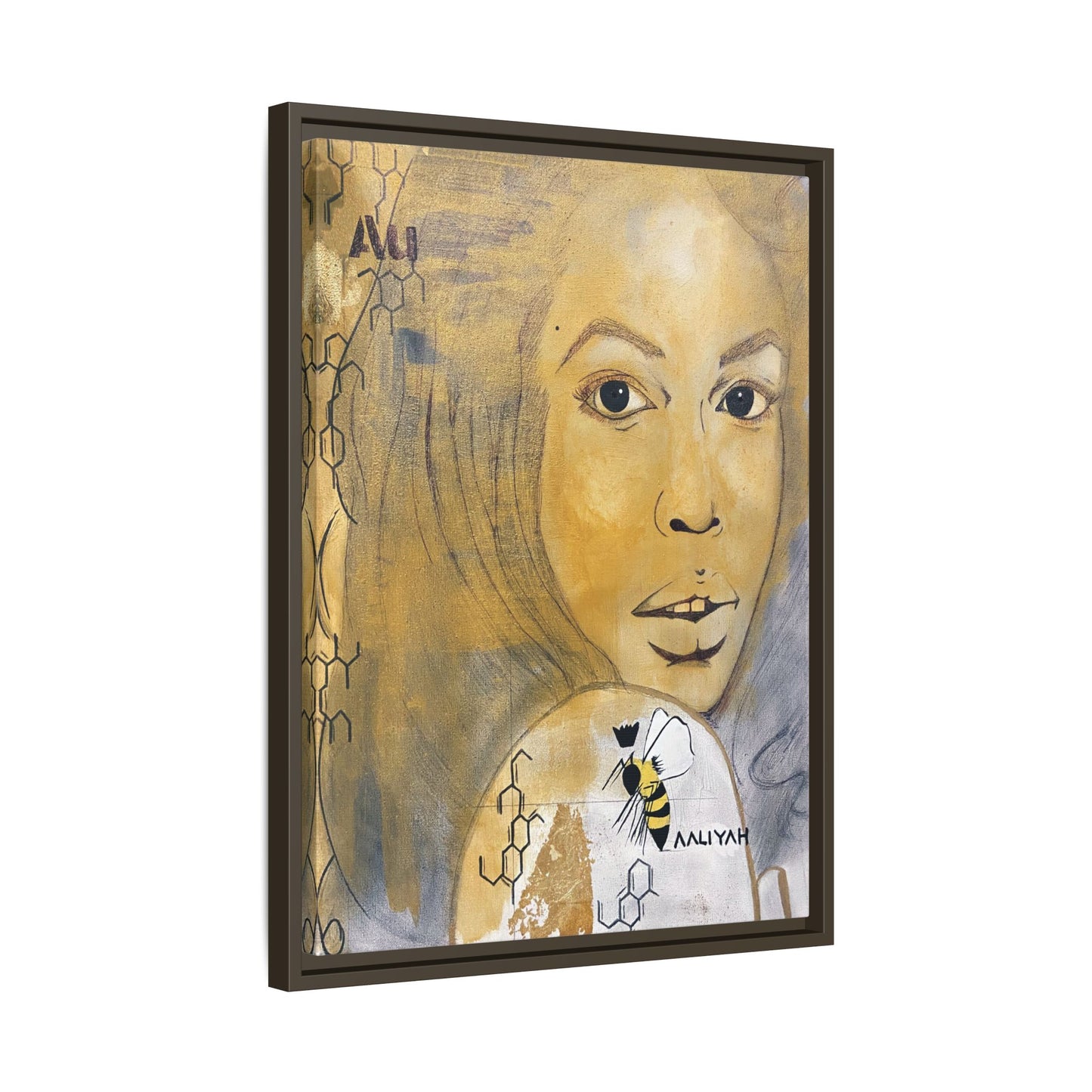 Aaliyah -Multi-Color Framed Matte Canvas