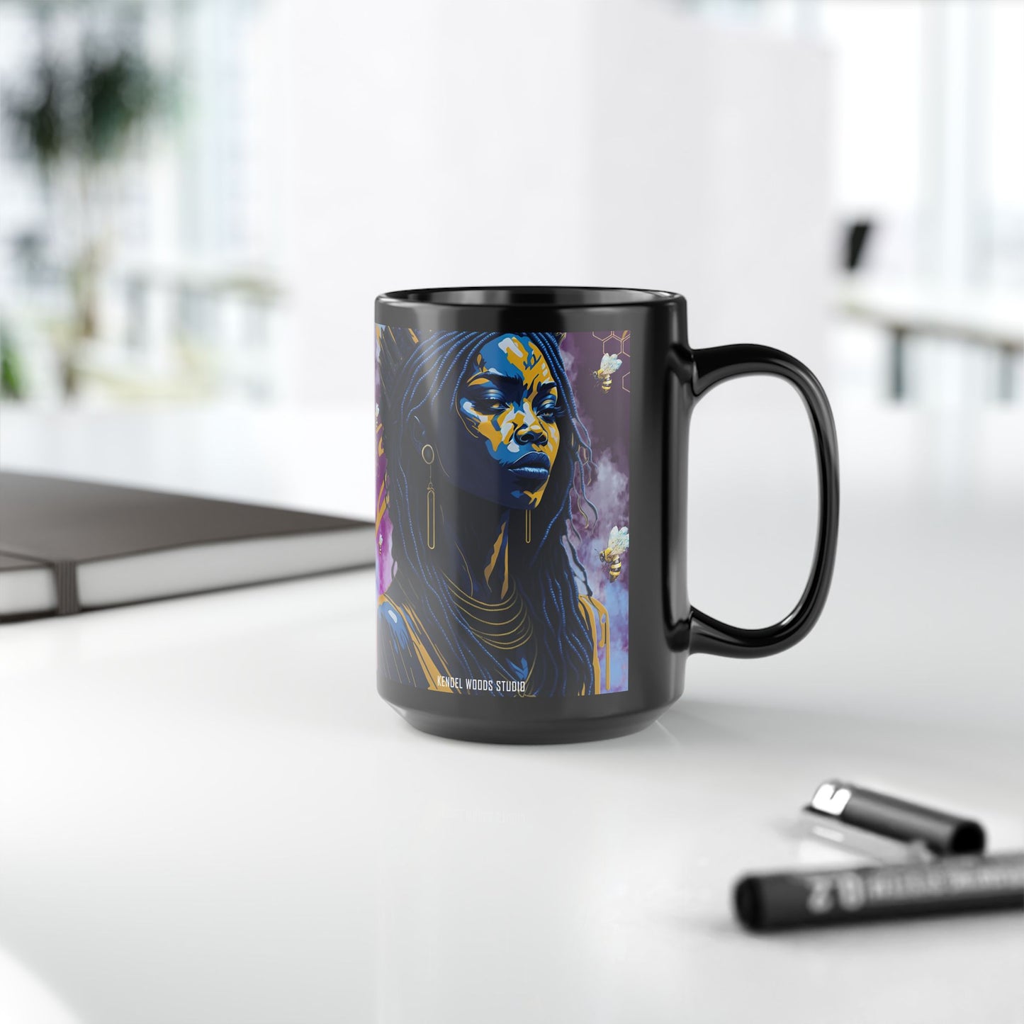 New Type Violet Black Mug, 15oz