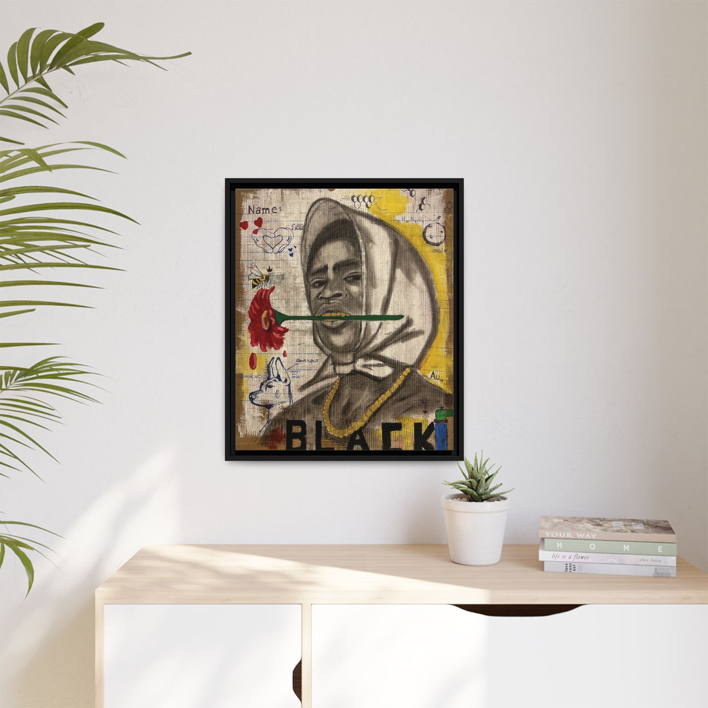 Gold In My Mouth -Framed Matte Canvas Art
