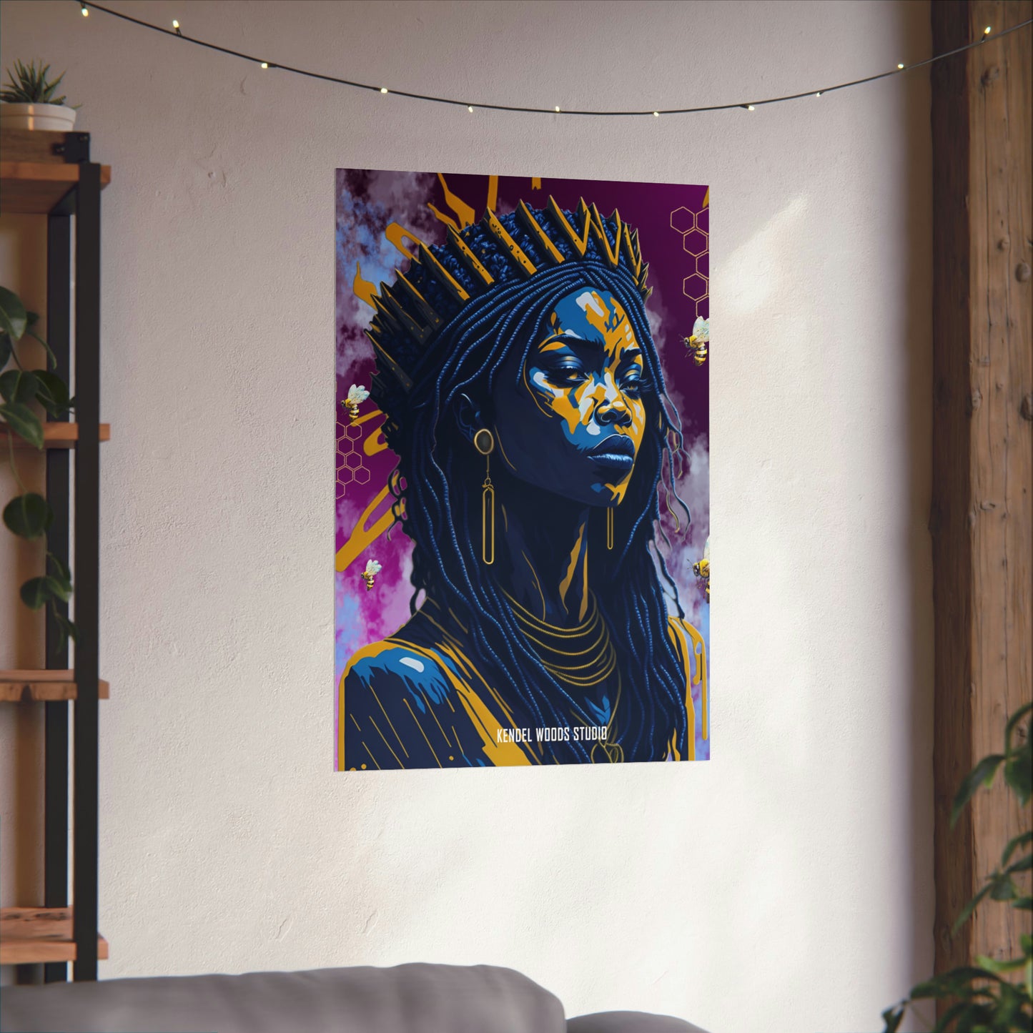 New Type Violet Matte Vertical Posters