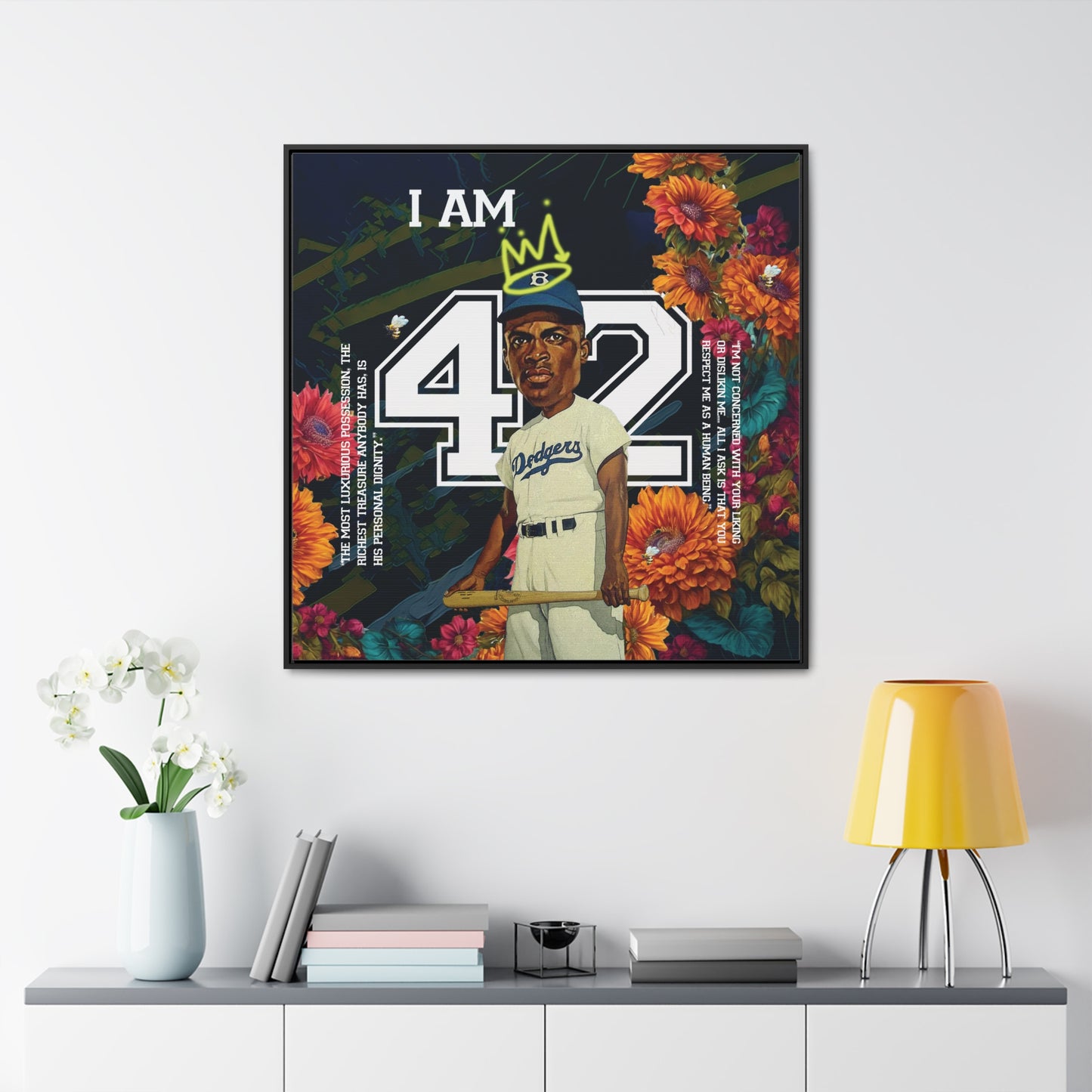 'I AM 42' Framed Canvas Wrap