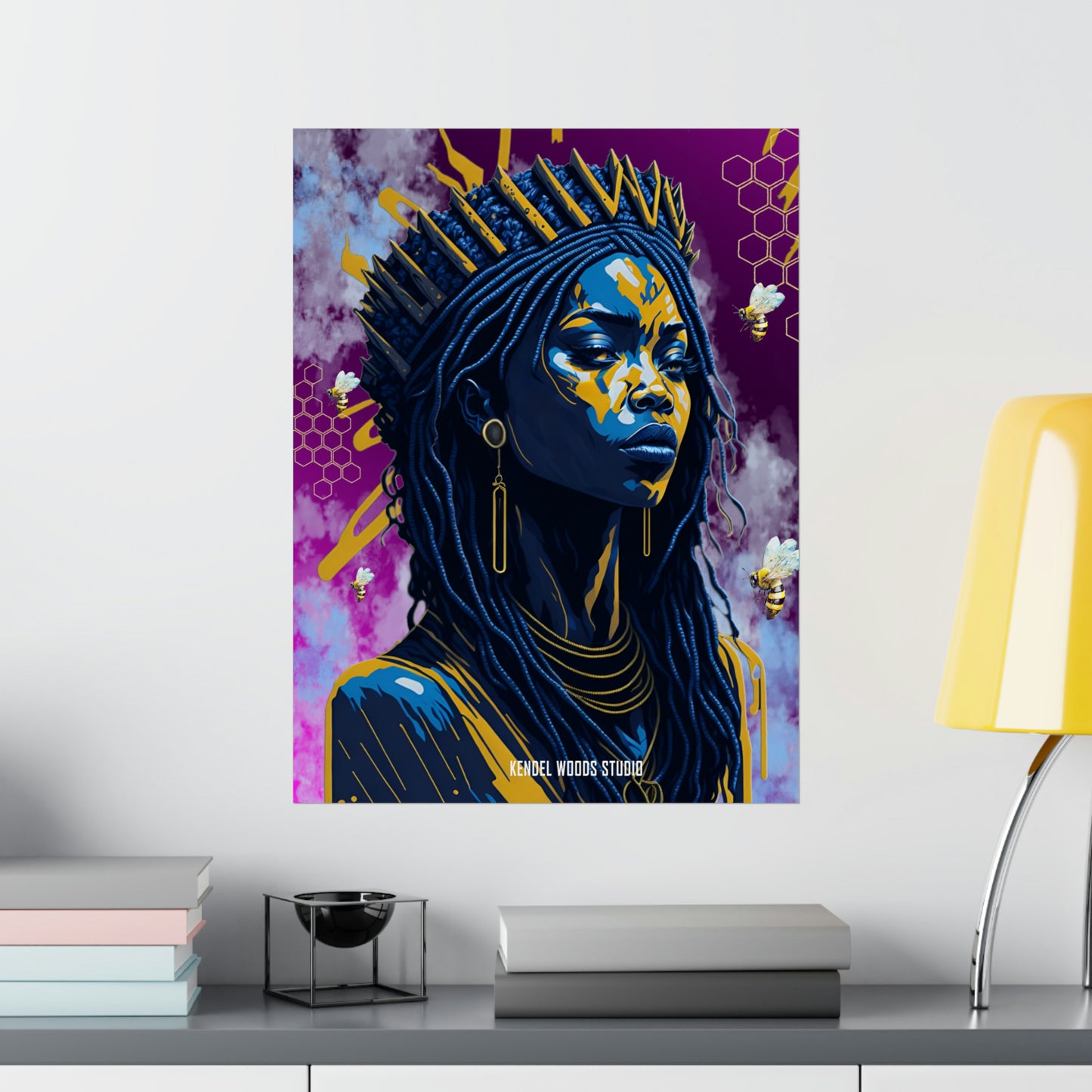 New Type Violet Matte Vertical Posters