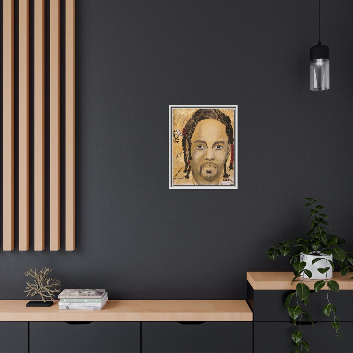 Mr. Morale- Gold "Au" Series Framed Matte Canvas Art