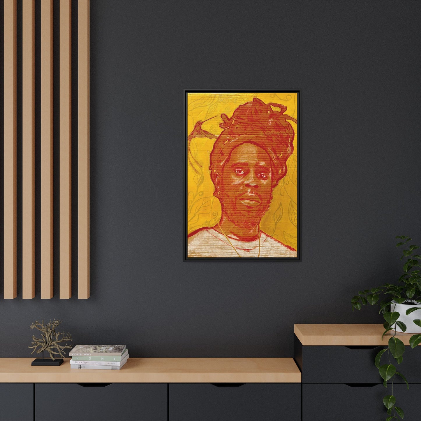Chronixx "Eternal Light"- Framed Matte Canvas Portrait — Red Pencil &24k goldleaf Chronixx Art Print