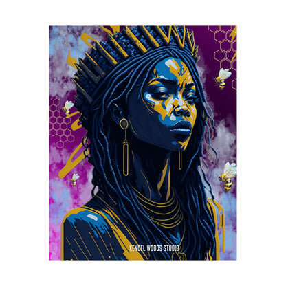New Type Violet Matte Vertical Posters