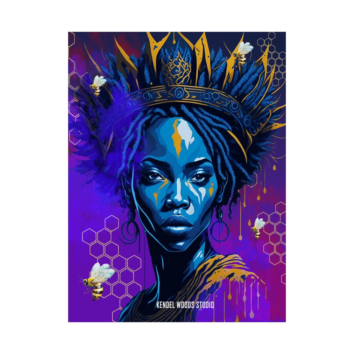 New Type Indigo Matte Vertical Posters