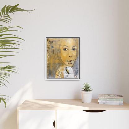 Aaliyah -Multi-Color Framed Matte Canvas