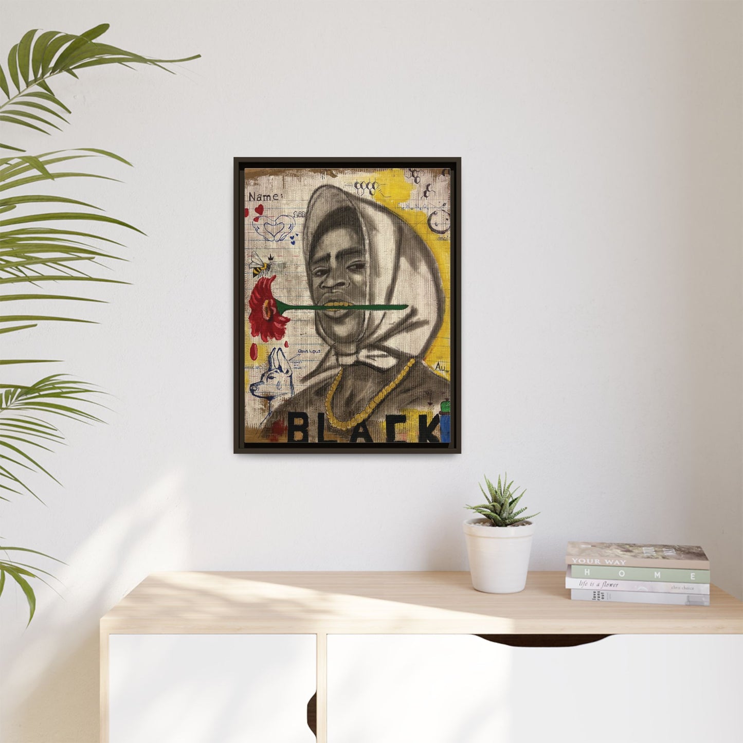 Gold In My Mouth -Framed Matte Canvas Art