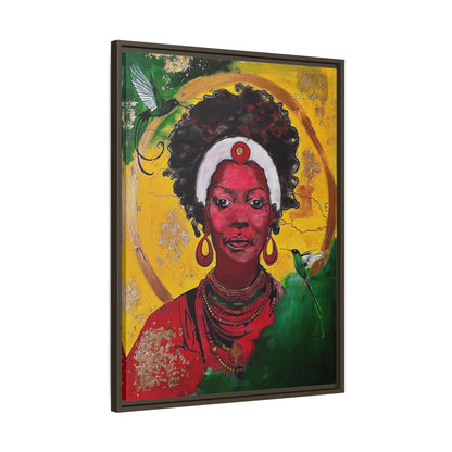 "Love from the Ancestors, meeting in Sun" -Framed Matte Canvas Art