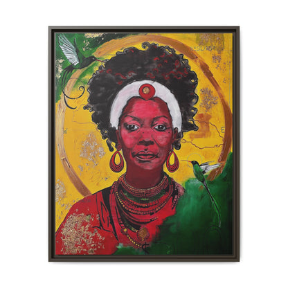 "Love from the Ancestors, meeting in Sun" -Framed Matte Canvas Art