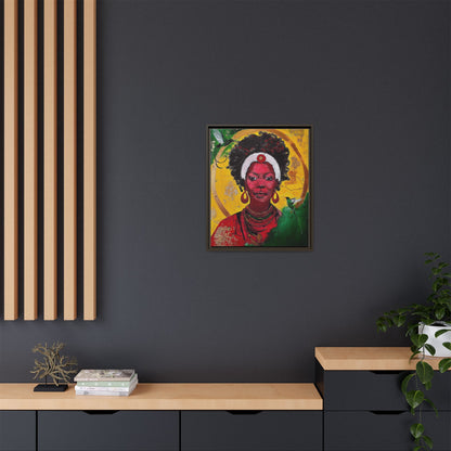 "Love from the Ancestors, meeting in Sun" -Framed Matte Canvas Art