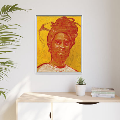 Chronixx "Eternal Light"- Framed Matte Canvas Portrait — Red Pencil &24k goldleaf Chronixx Art Print