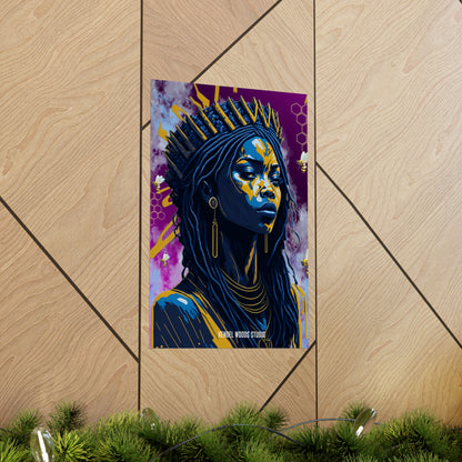 New Type Violet Matte Vertical Posters