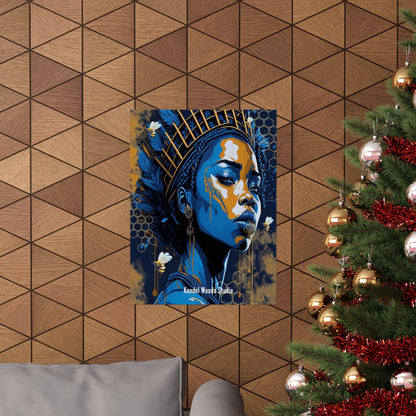 New Type Blue Matte Vertical Posters