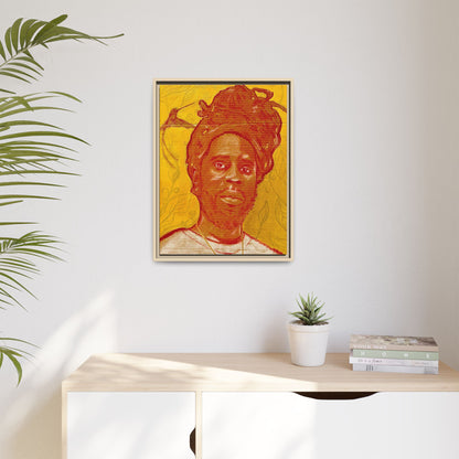 Chronixx "Eternal Light"- Framed Matte Canvas Portrait — Red Pencil &24k goldleaf Chronixx Art Print