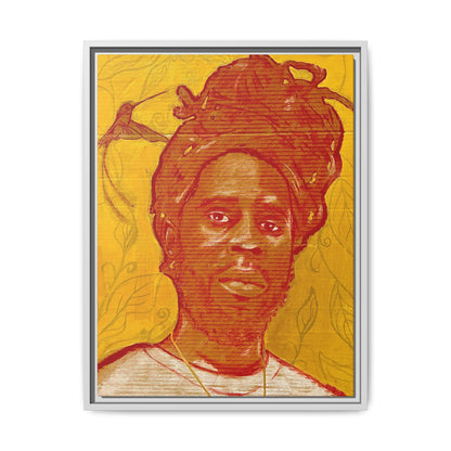 Chronixx "Eternal Light"- Framed Matte Canvas Portrait — Red Pencil &24k goldleaf Chronixx Art Print