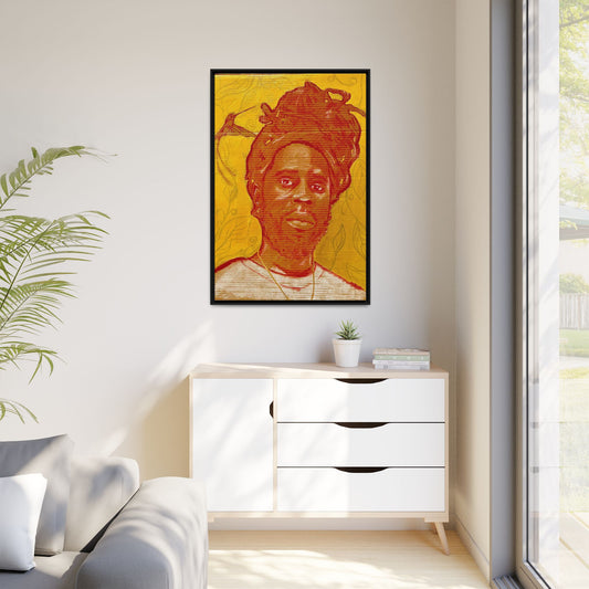 Chronixx "Eternal Light"- Framed Matte Canvas Portrait — Red Pencil &24k goldleaf Chronixx Art Print