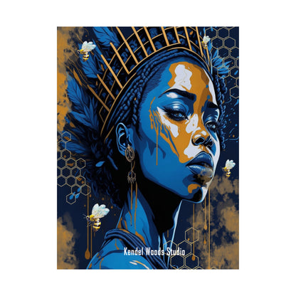 New Type Blue Matte Vertical Posters