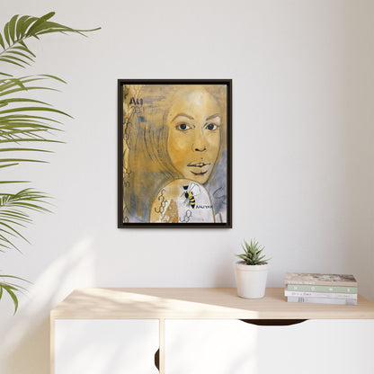 Aaliyah -Multi-Color Framed Matte Canvas