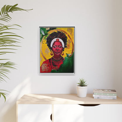 "Love from the Ancestors, meeting in Sun" -Framed Matte Canvas Art