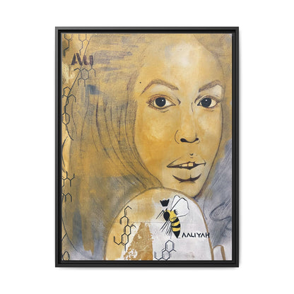 Aaliyah -Multi-Color Framed Matte Canvas