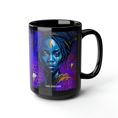 New Type Indigo Black Mug, 15oz