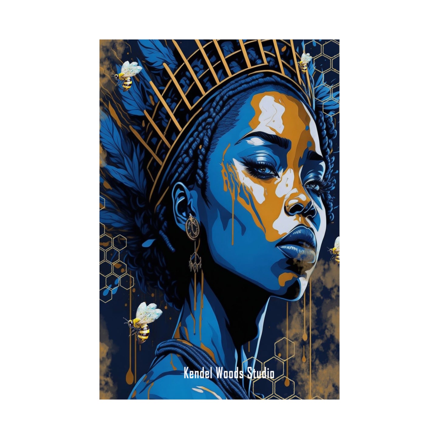 New Type Blue Matte Vertical Posters