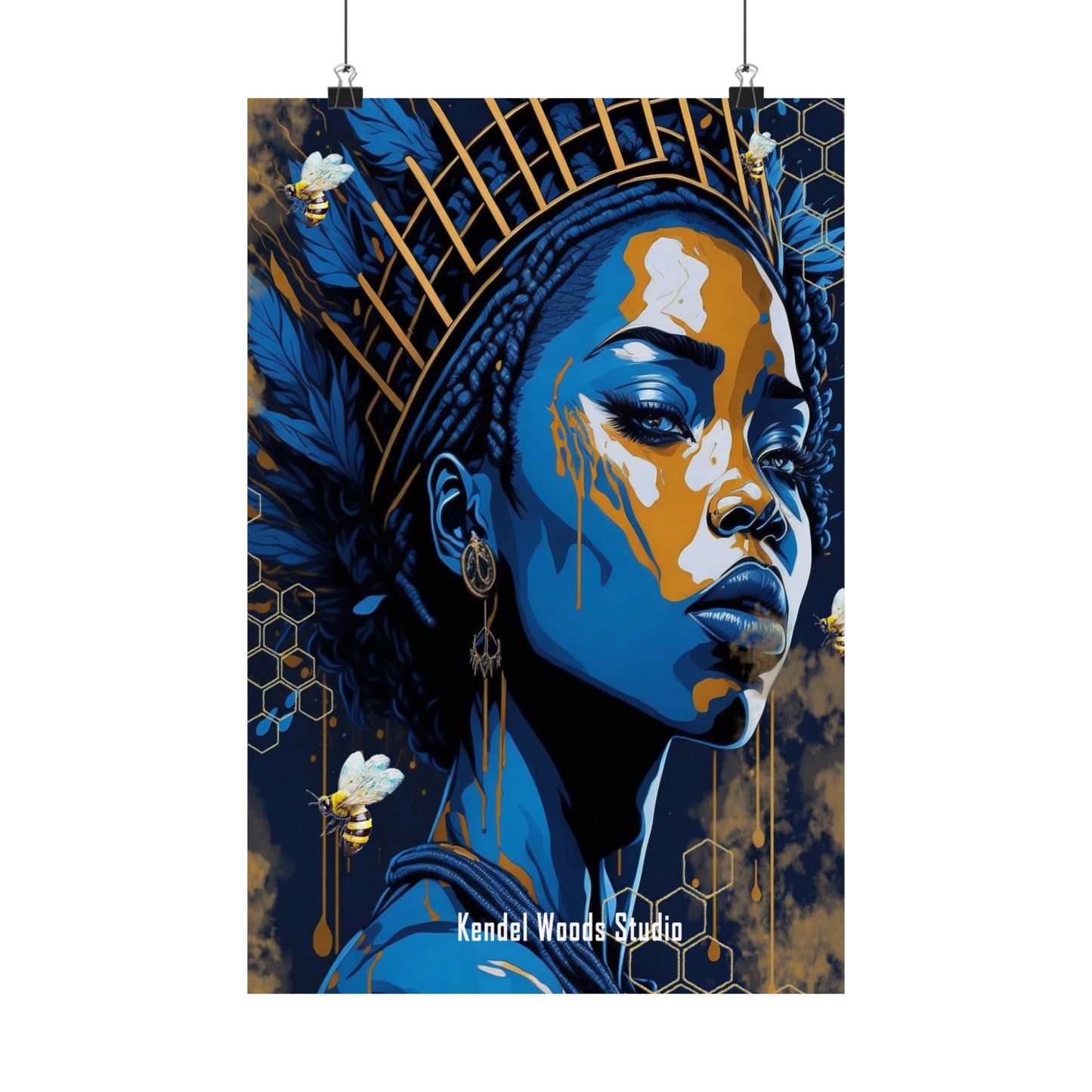 New Type Blue Matte Vertical Posters