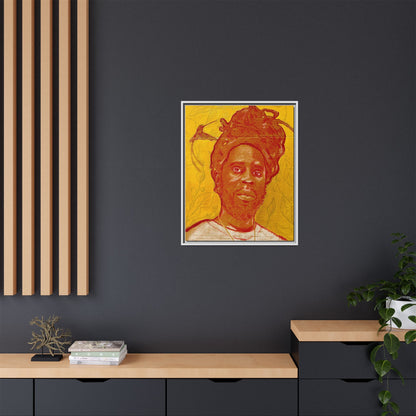 Chronixx "Eternal Light"- Framed Matte Canvas Portrait — Red Pencil &24k goldleaf Chronixx Art Print
