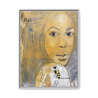Aaliyah -Multi-Color Framed Matte Canvas