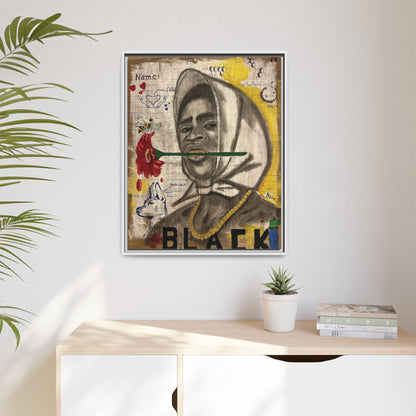 Gold In My Mouth -Framed Matte Canvas Art