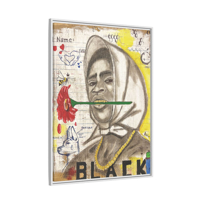 Gold In My Mouth -Framed Matte Canvas Art